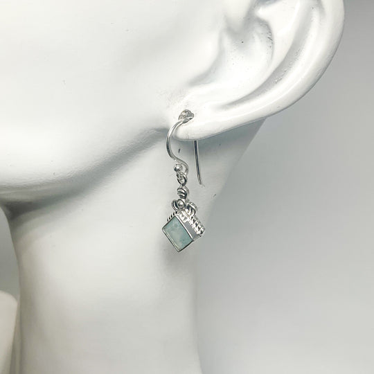 Aquamarine Dangle Earrings-Rocks and Gems Canada