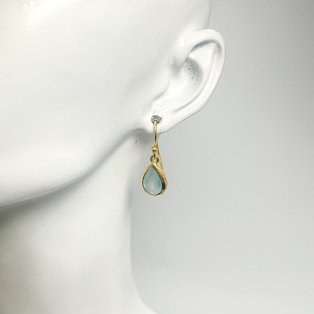Aquamarine Dangle Earrings-Rocks and Gems Canada