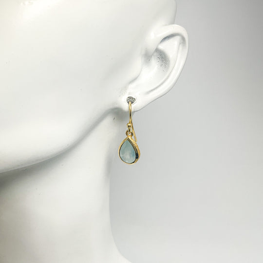 Aquamarine Dangle Earrings-Rocks and Gems Canada