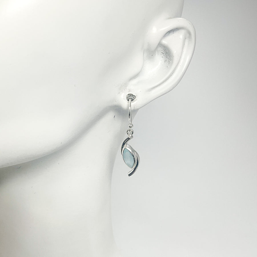 Aquamarine Dangle Earrings-Rocks and Gems Canada