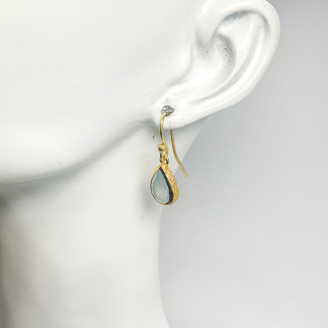 Aquamarine Dangle Earrings-Rocks and Gems Canada