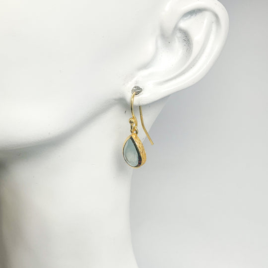 Aquamarine Dangle Earrings-Rocks and Gems Canada