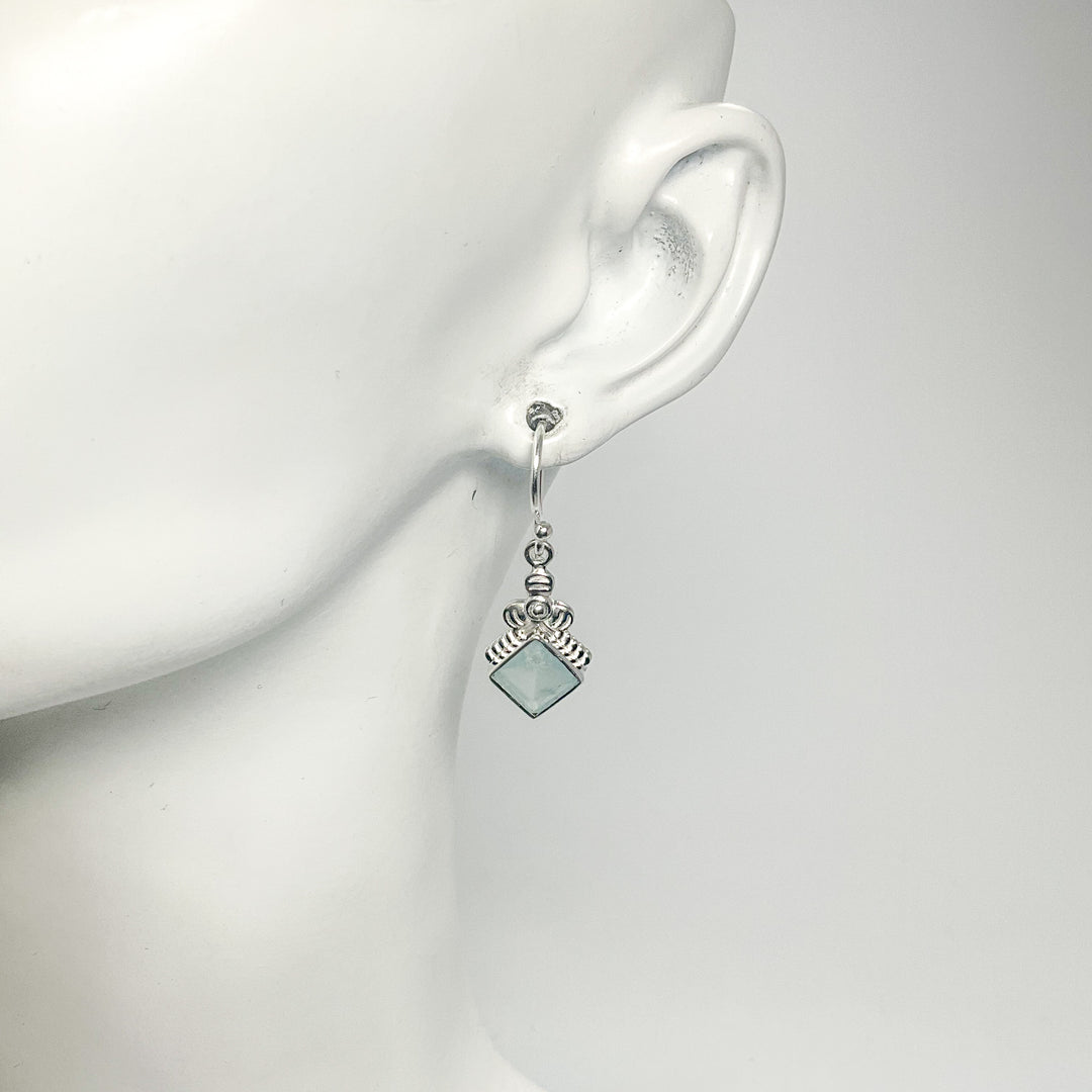 Aquamarine Dangle Earrings-Rocks and Gems Canada