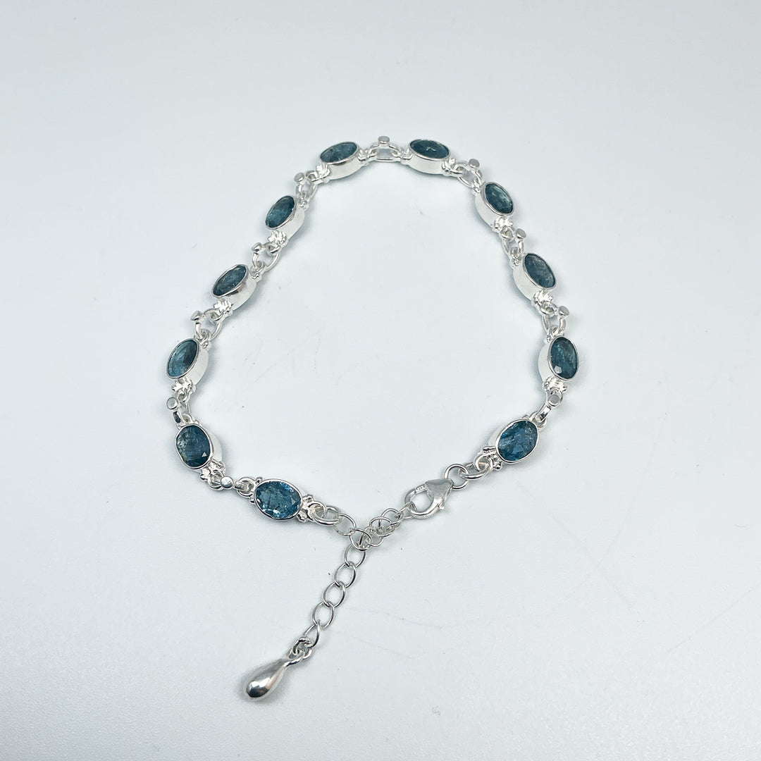 Aquamarine Sterling Silver Bracelet-Rocks and Gems Canada