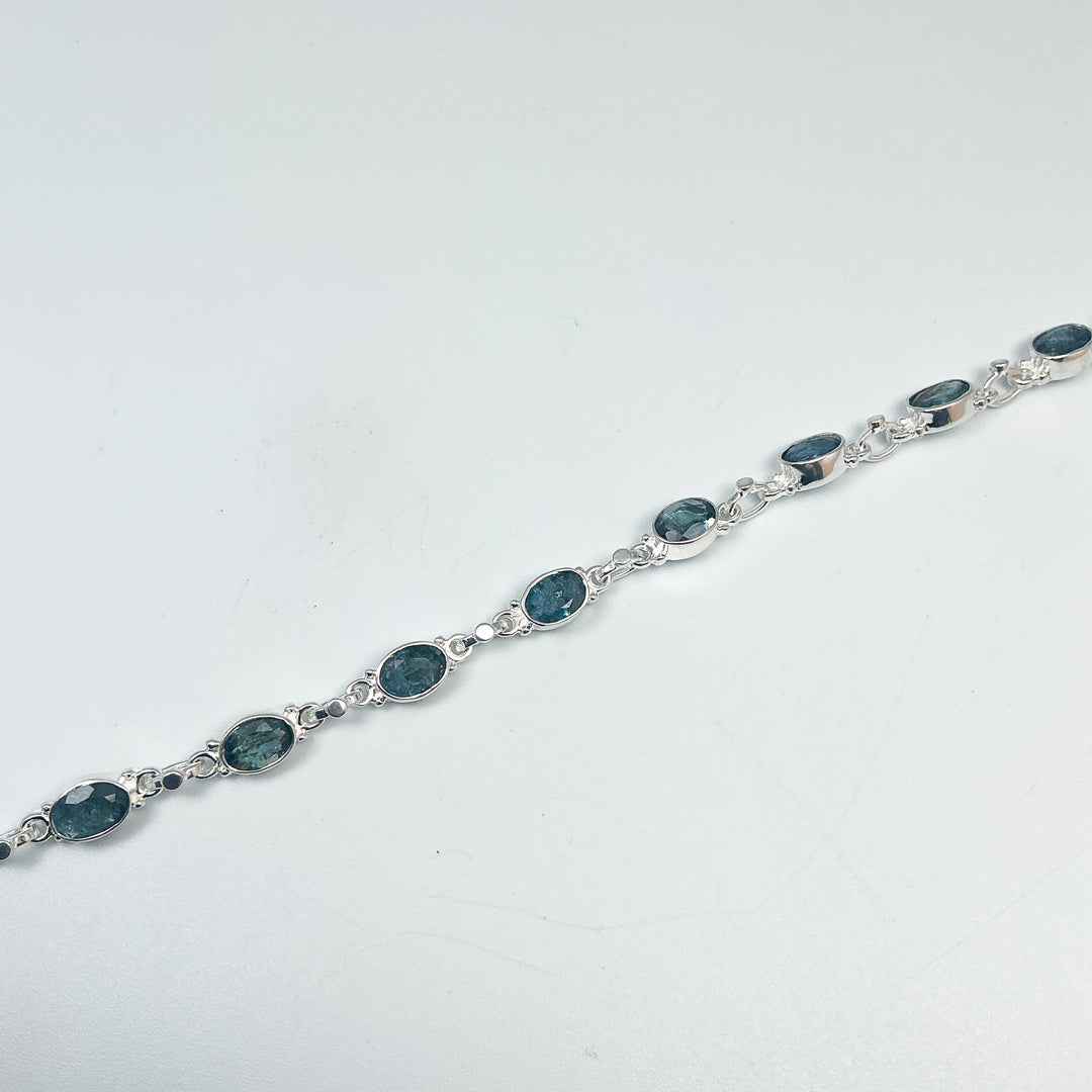 Aquamarine Sterling Silver Bracelet-Rocks and Gems Canada