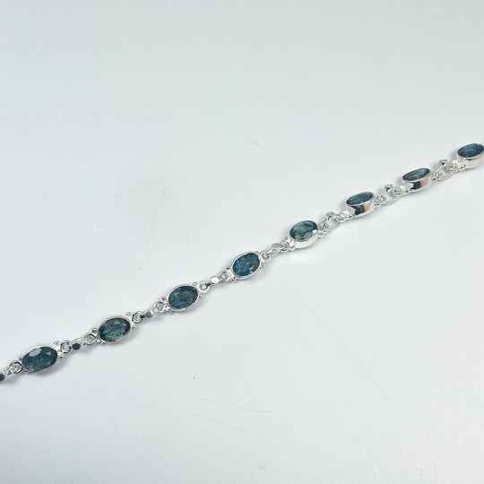 Aquamarine Sterling Silver Bracelet-Rocks and Gems Canada