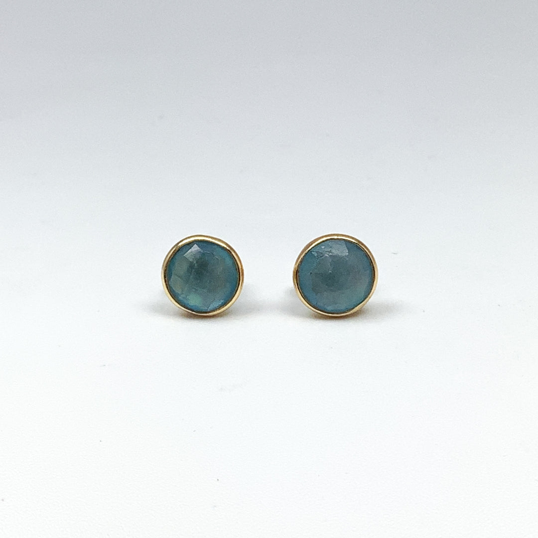 Aquamarine Stud Earrings-Rocks and Gems Canada