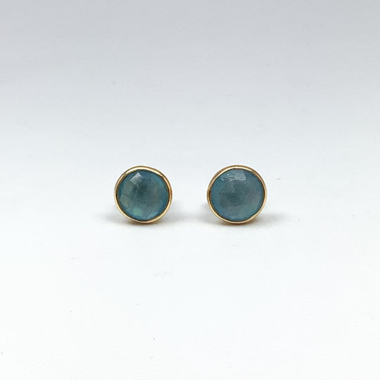 Aquamarine Stud Earrings-Rocks and Gems Canada