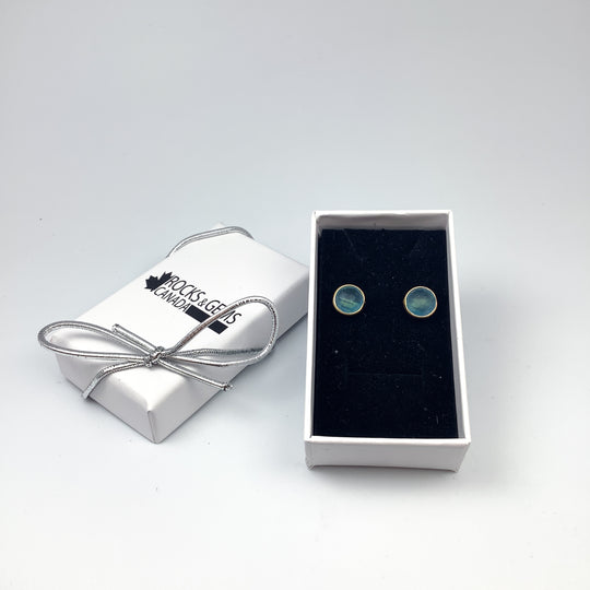Aquamarine Stud Earrings-Rocks and Gems Canada