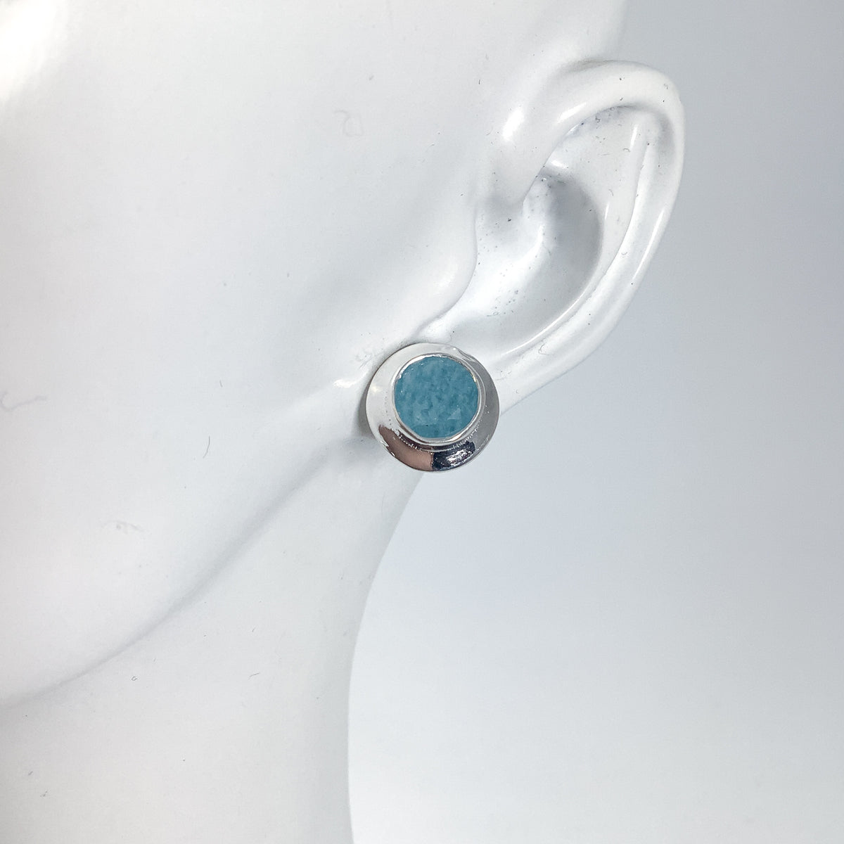 Aquamarine Stud Earrings-Rocks and Gems Canada