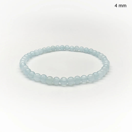 Aquamarine Beaded Bracelet - Rocks and Gems Canada