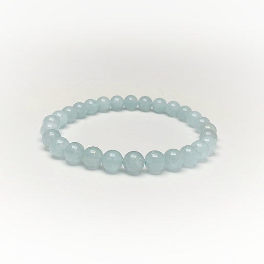 Aquamarine Beaded Bracelet - Rocks and Gems Canada