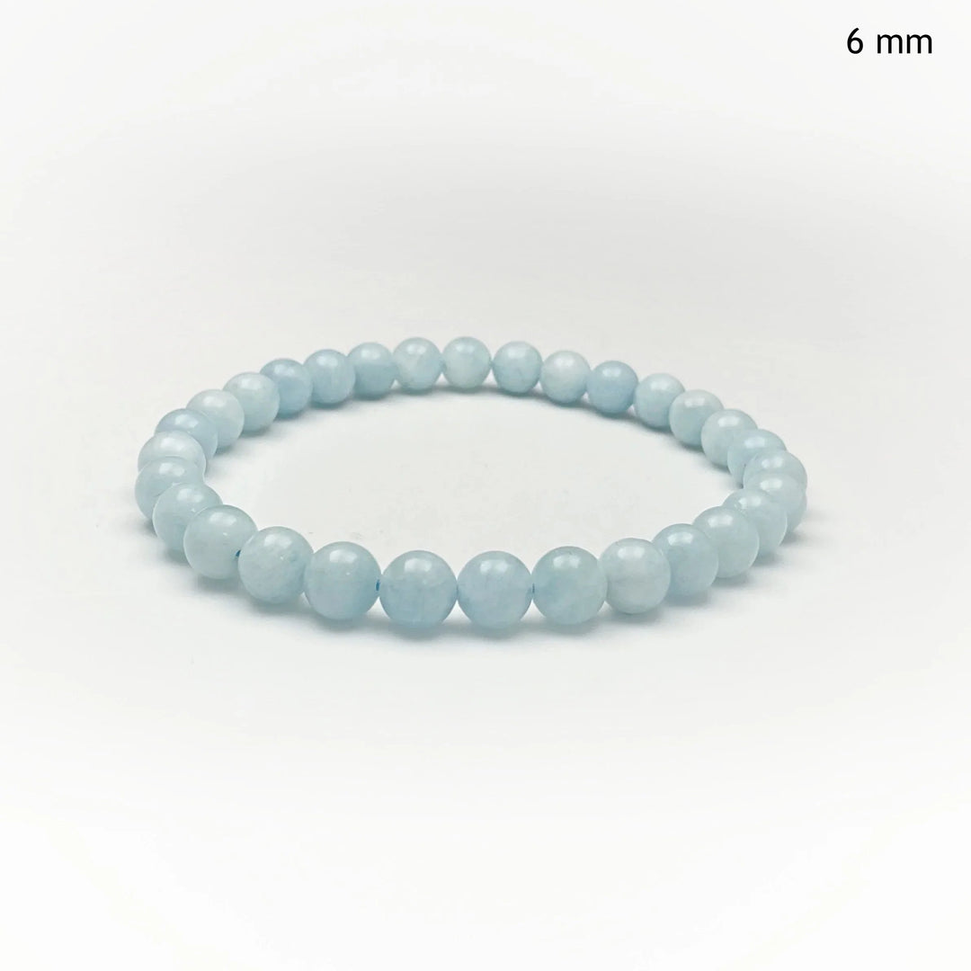 Aquamarine Beaded Bracelet - Rocks and Gems Canada