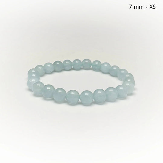 Aquamarine Beaded Bracelet - Rocks and Gems Canada