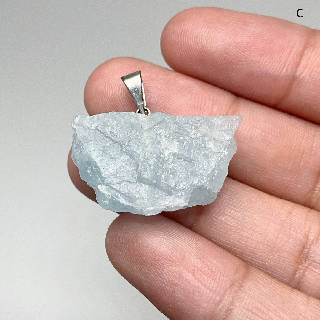 Aquamarine Rough Chunk Pendant - Rocks and Gems Canada