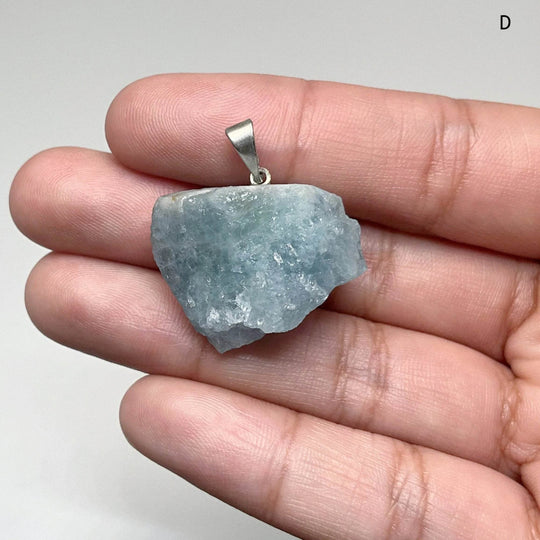 Aquamarine Rough Chunk Pendant - Rocks and Gems Canada