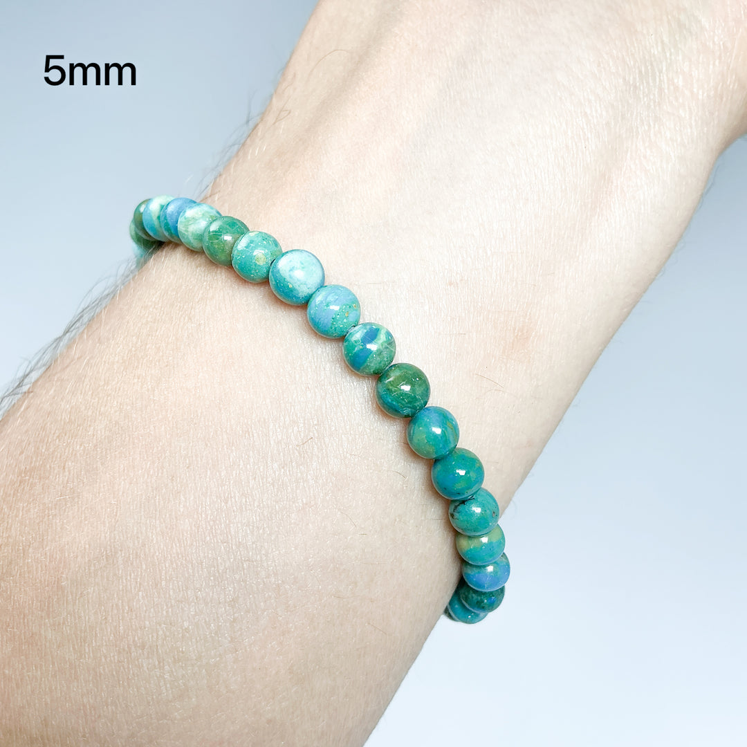 Blue Peruvian Opal Beaded Bracelet