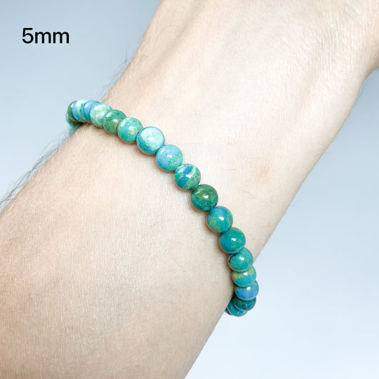 Blue Peruvian Opal Beaded Bracelet