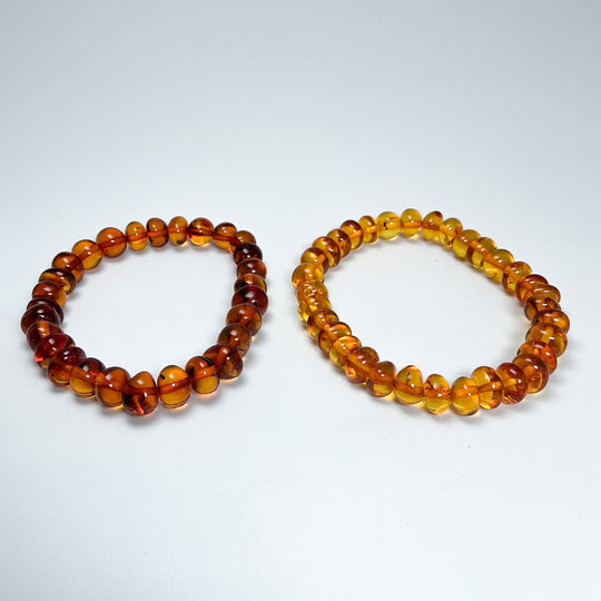 Amber Cognac Nugget Beaded Bracelet