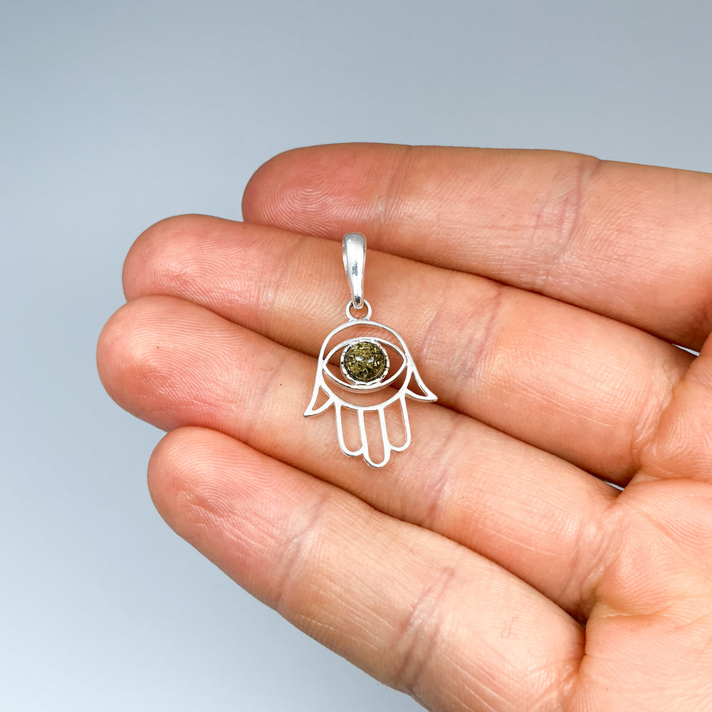 Green Amber Pendant