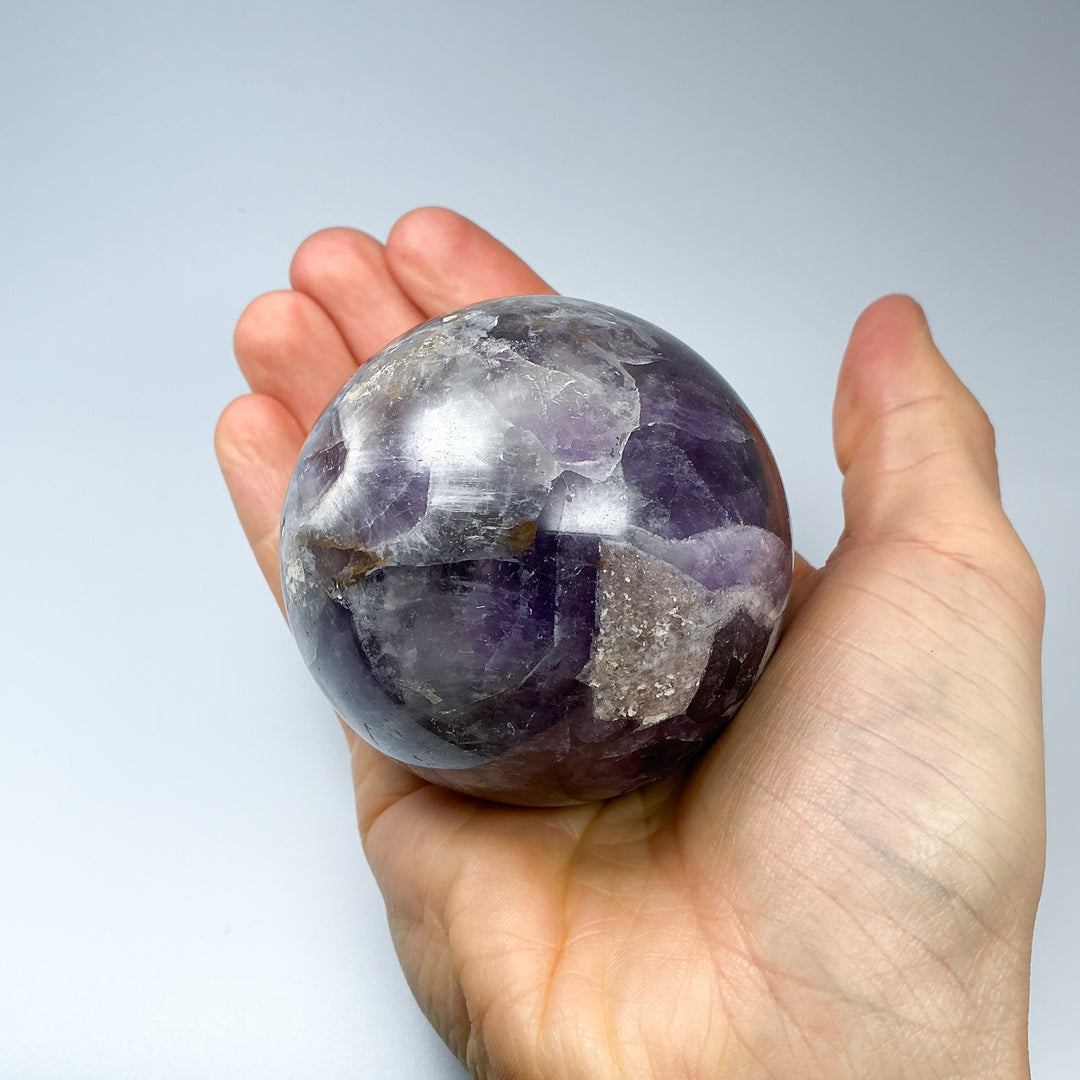 Chevron Amethyst Sphere - Rocks and Gems Canada