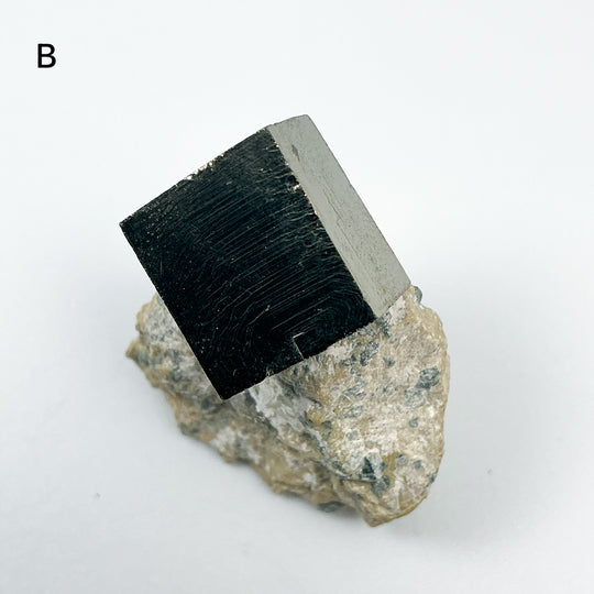 Iron Pyrite Cube in Matrix