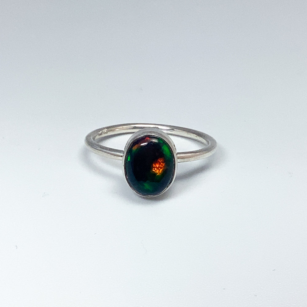 Black Ethiopian Opal Ring