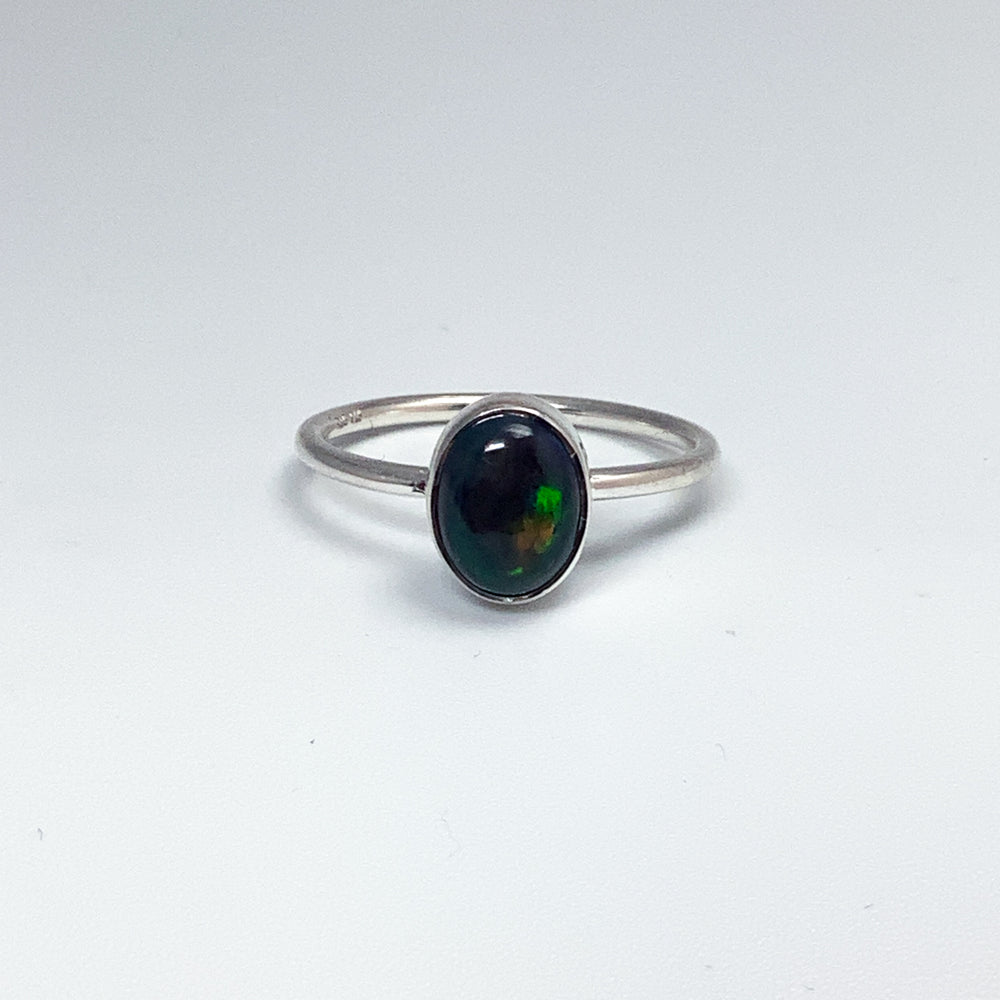 Black Ethiopian Opal Ring