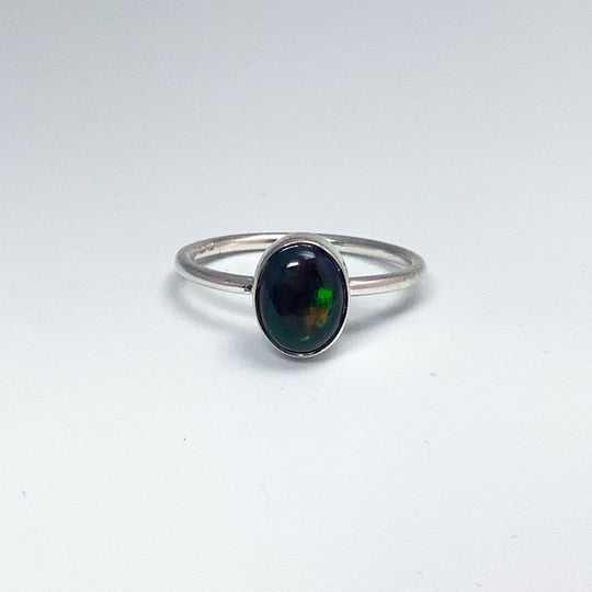 Black Ethiopian Opal Ring