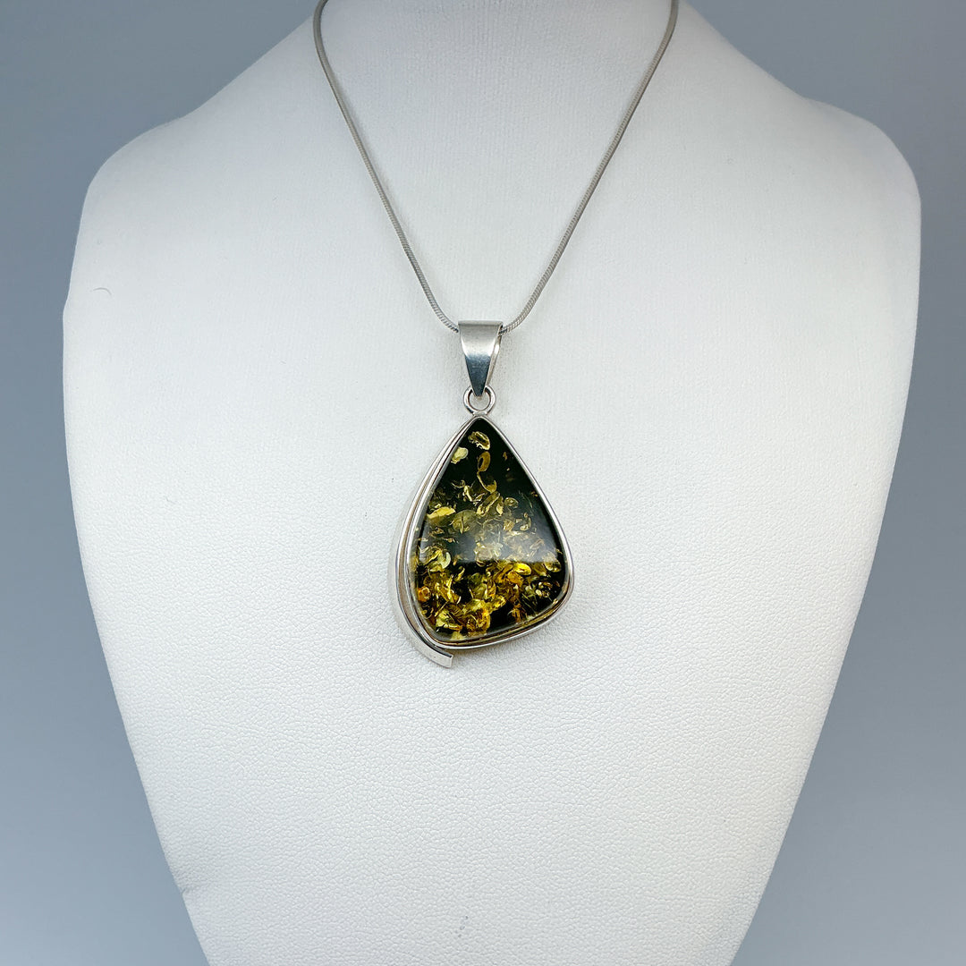 Green Amber Pendant