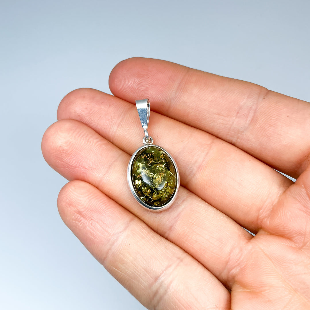 Green Amber Pendant