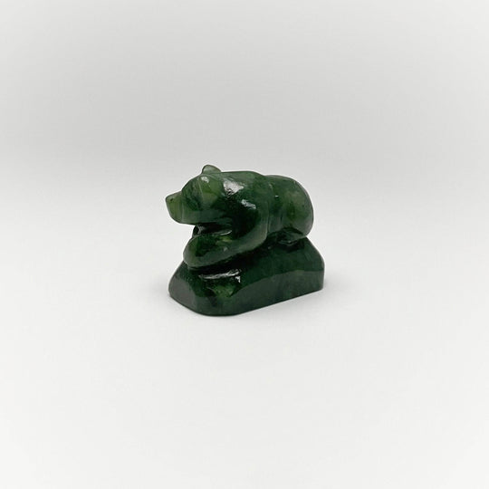 BC Jade Bear Carving-Rocks and Gems Canada