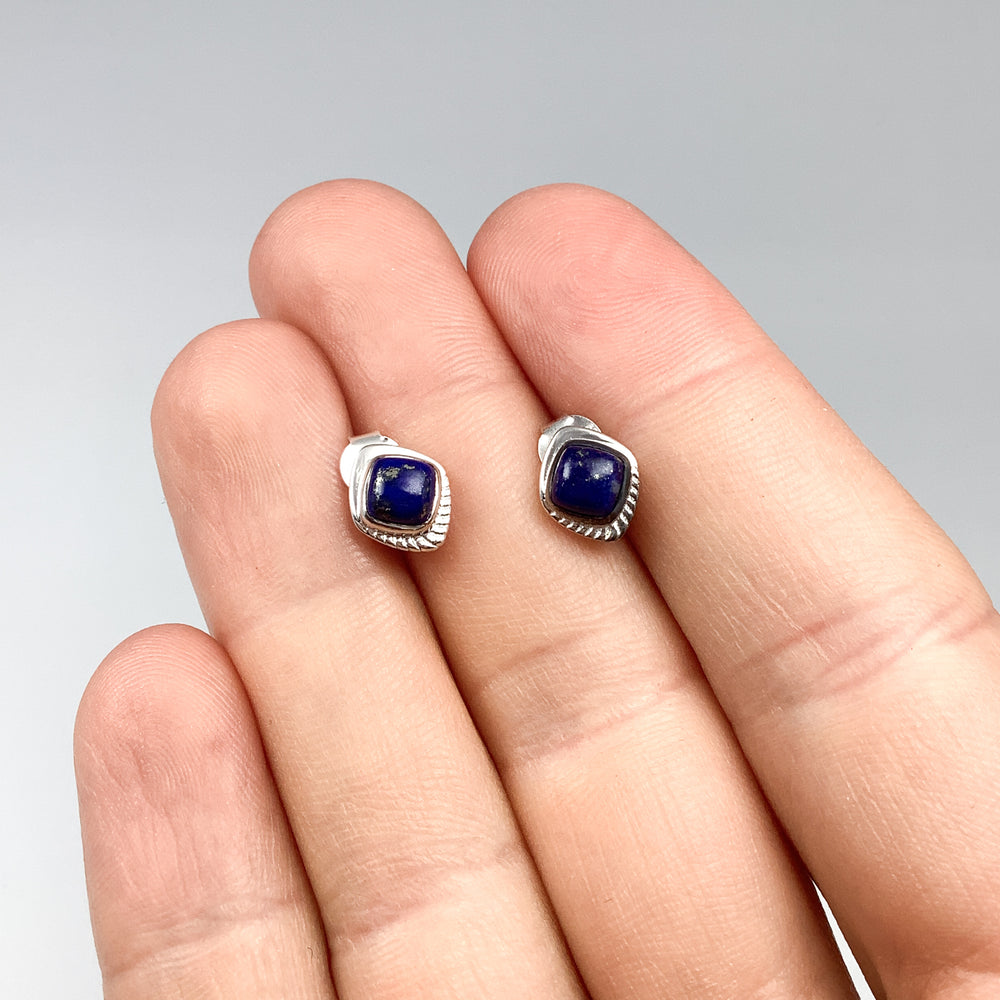 Lapis Lazuli Stud Earrings