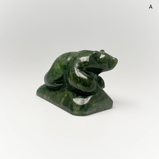 BC Jade Bear Carving - Rocks and Gems Canada