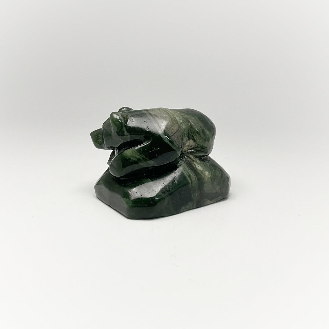 BC Jade Bear Carving - Rocks and Gems Canada