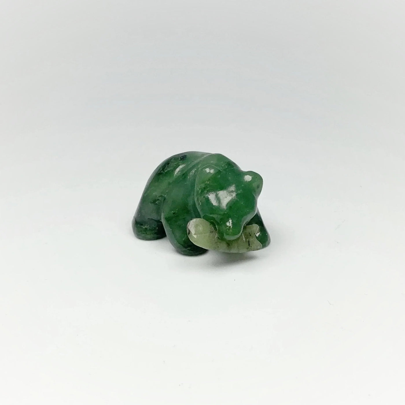 BC Jade Bear with Fish Carving