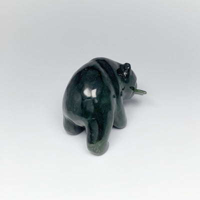 BC Jade Bear with Fish Carving