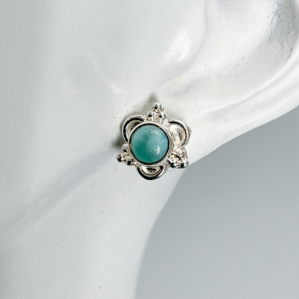 Larimar Stud Earrings - Rocks and Gems Canada