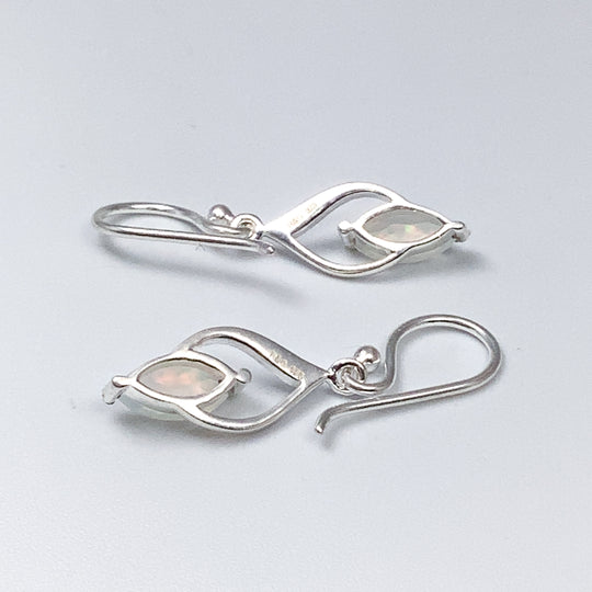 Fire Opal Dangle Earrings