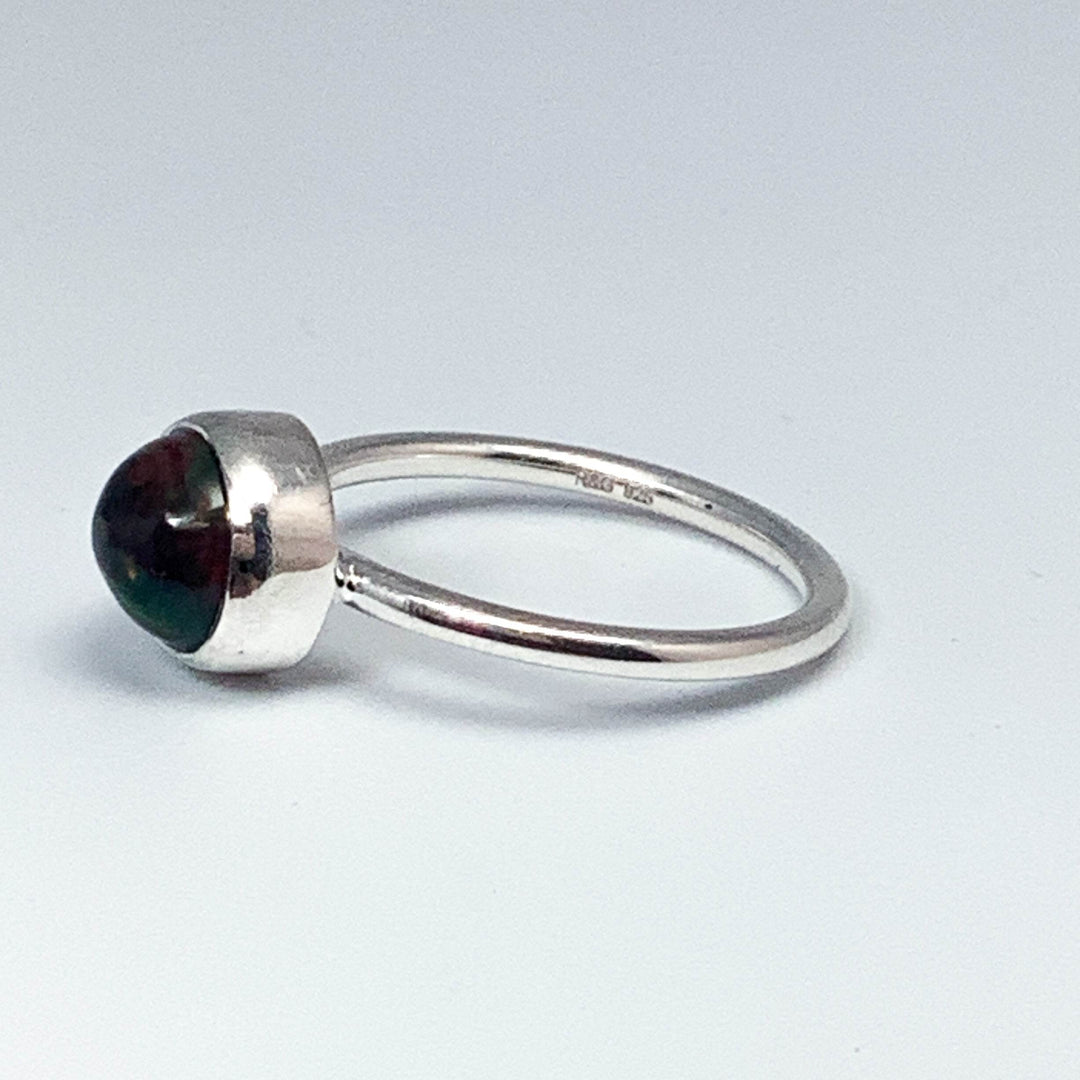 Black Ethiopian Opal Ring-Rocks and Gems Canada