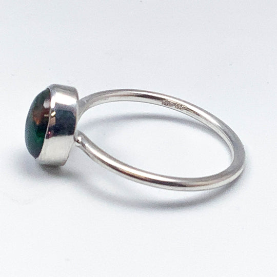 Black Ethiopian Opal Ring-Rocks and Gems Canada