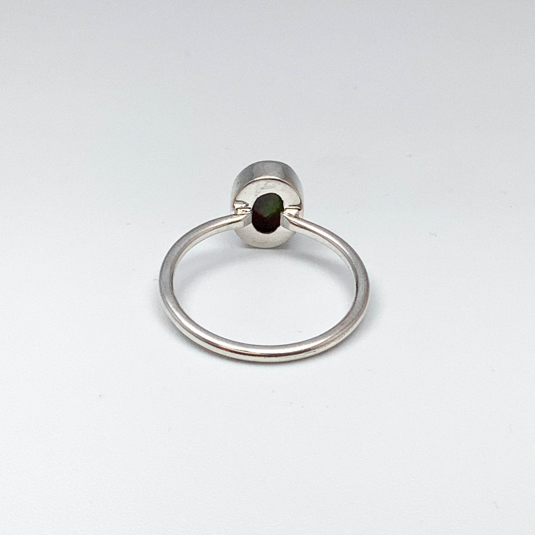 Black Ethiopian Opal Ring-Rocks and Gems Canada