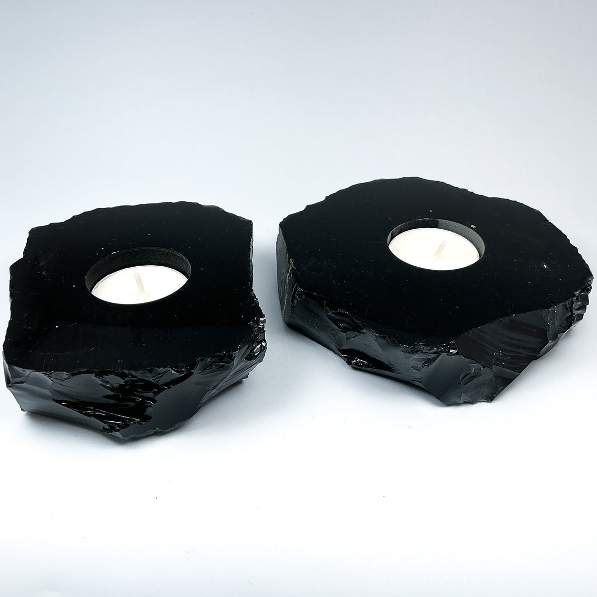 Black Obsidian Candle Holder-Rocks and Gems Canada