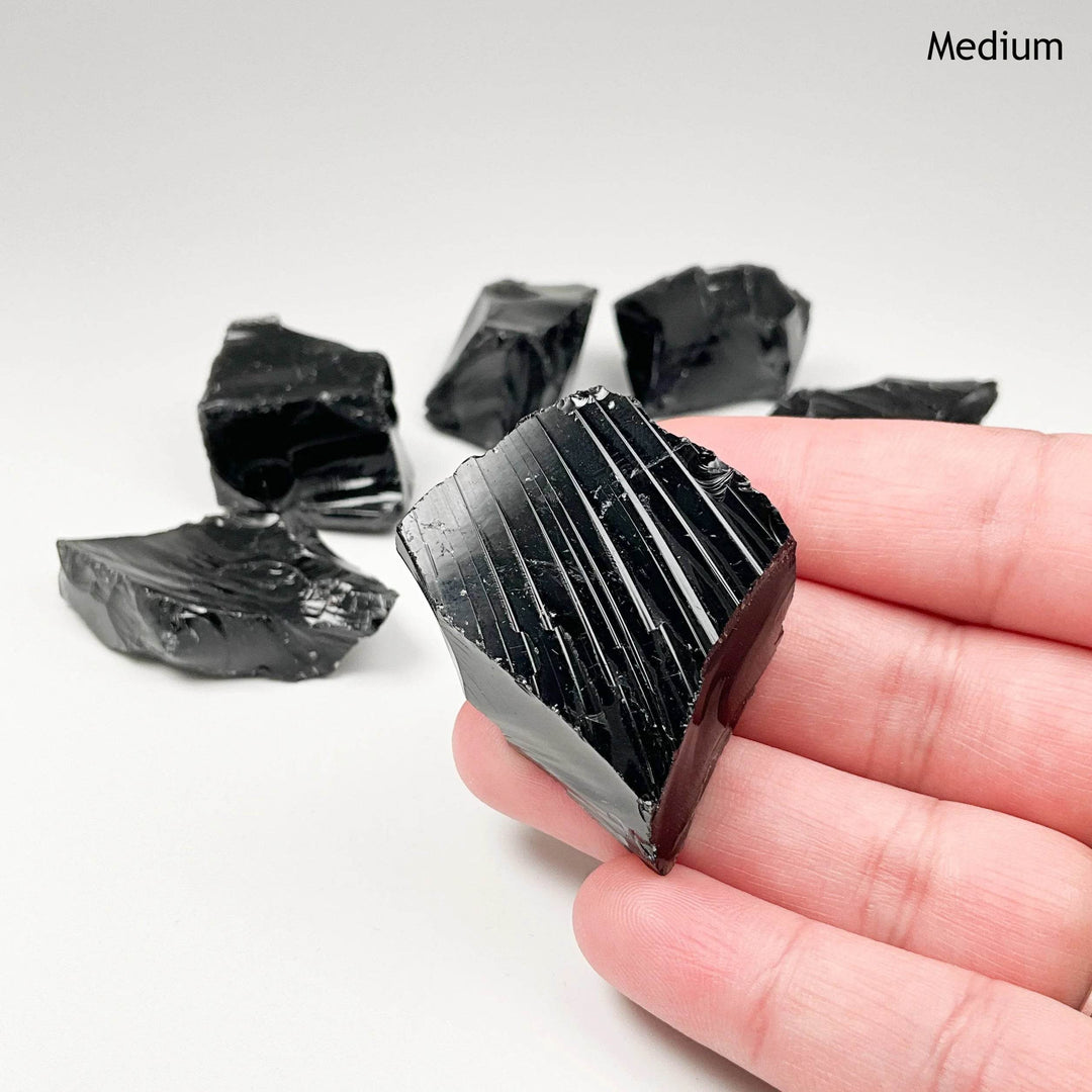 Black Obsidian Rough Chunk-Rocks and Gems Canada