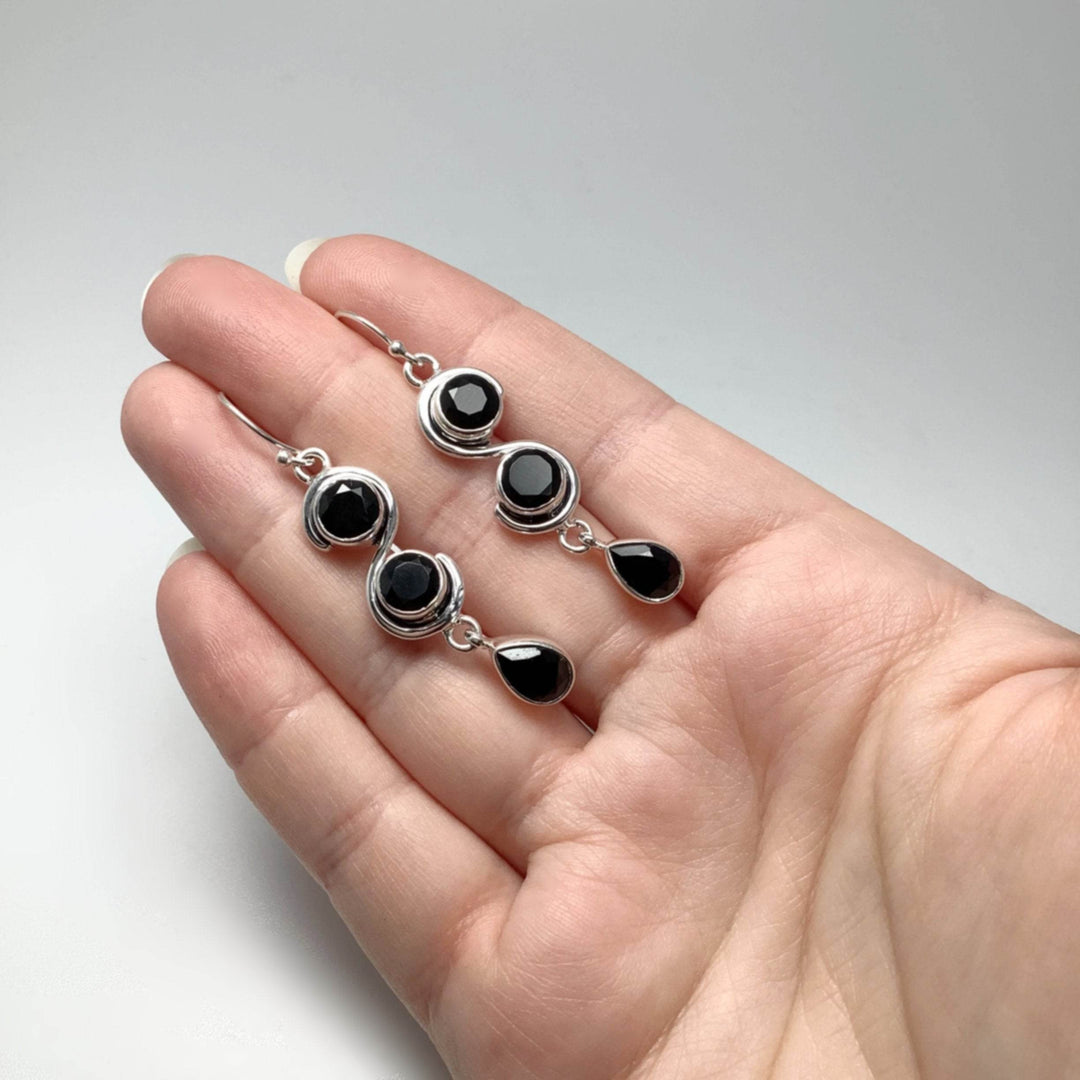 Black Onyx Earrings and Necklace Set-Rocks and Gems Canada