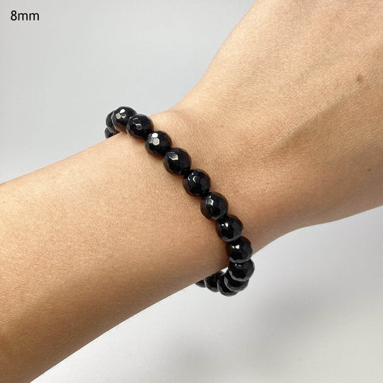 Black Onyx Faceted Beaded Bracelet-Rocks and Gems Canada