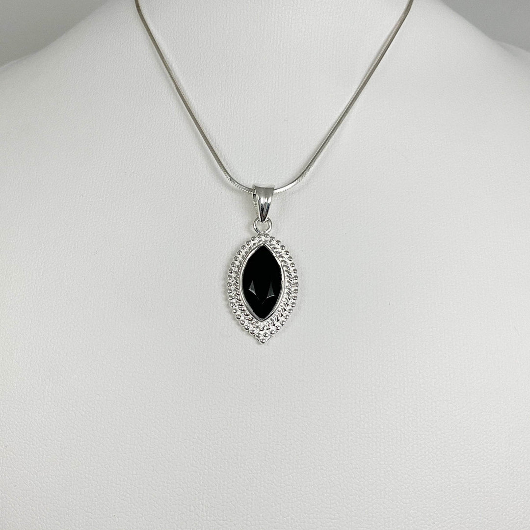 Black Onyx Pendant-Rocks and Gems Canada