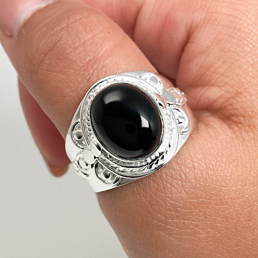Black Onyx Ring-Rocks and Gems Canada