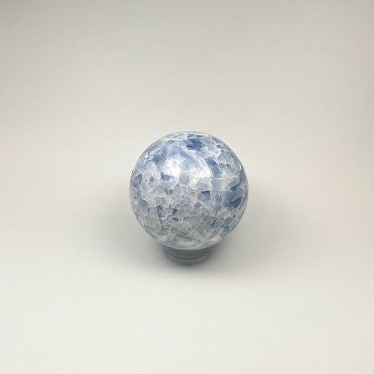 Blue Calcite Sphere-Rocks and Gems Canada
