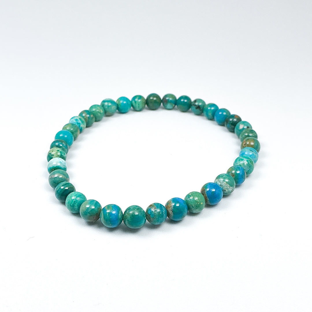 Blue Peruvian Opal Beaded Bracelet-Rocks and Gems Canada